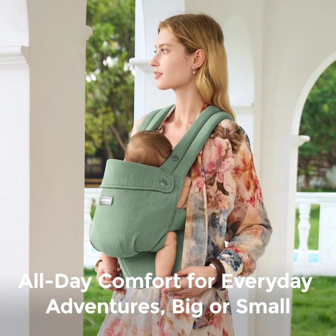 Momcozy - Cotton Linen Baby Carrier | Sage