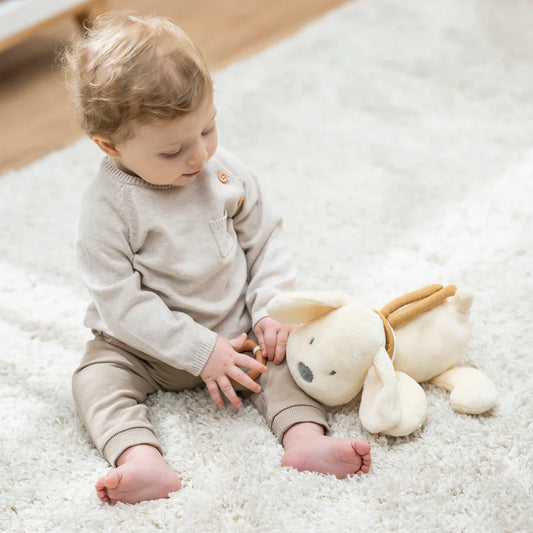 CHARLIE Mini musical dog flannel vanilla