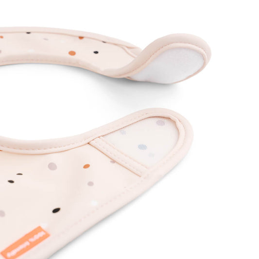 Bib with velcro 2-pack - Ozzo - Powder