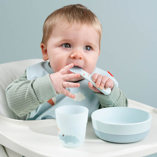 Bib with velcro - Elphee - Powder