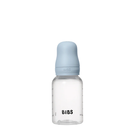 BIBS Baby Bottle Round Nipple Latex 1 Pack 150 Ml Slow Flow Baby Blue