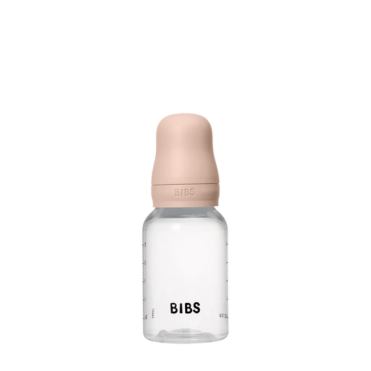 BIBS Baby Bottle Round Nipple Latex 1 Pack 150 Ml Slow Flow Blush