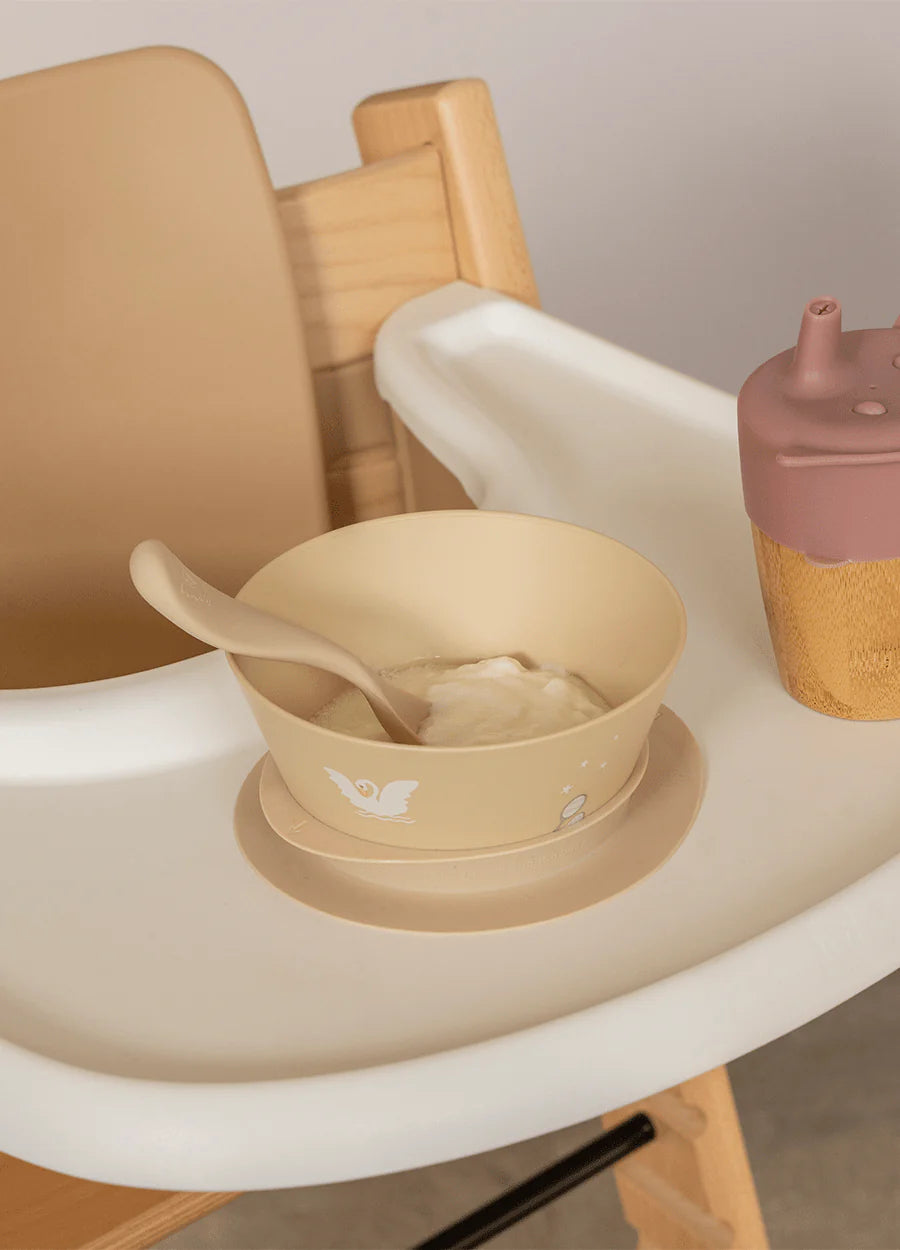 Citron Silicone Bowl Suction Beige