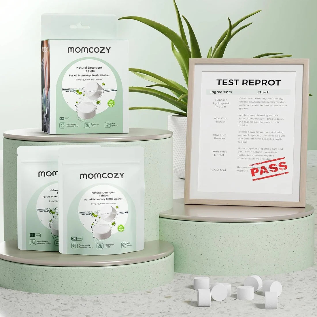 Momcozy - Natural Detergent Tablets | 120 Tablets