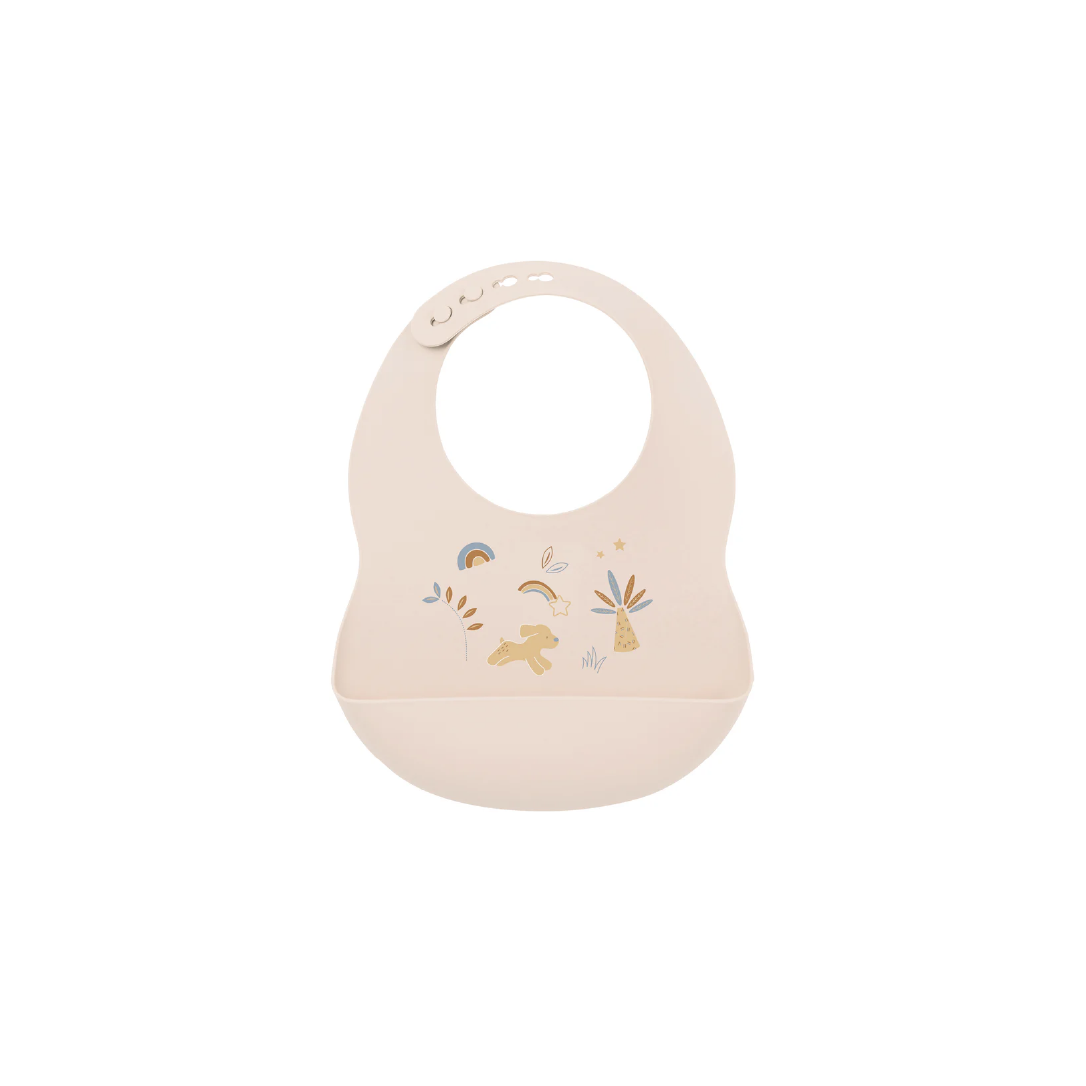 Bib printed beige