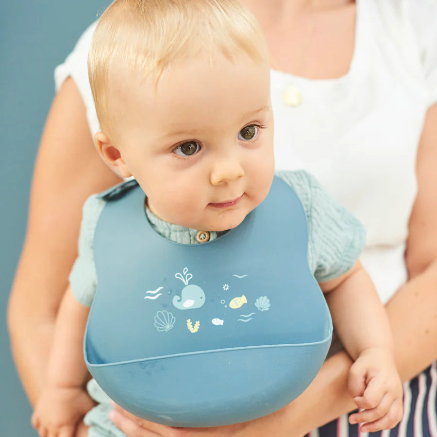 Bib printed infinity blue