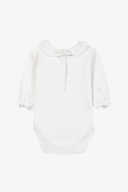 Body Cotton dew Ruffled collar flower embroidery