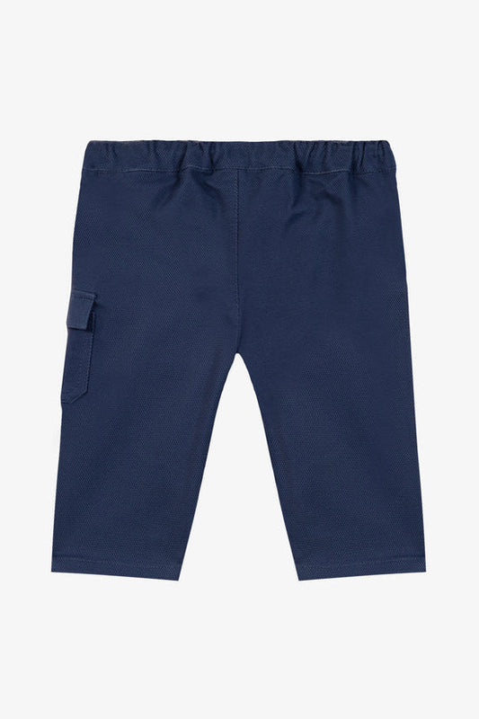 Trousers Indigo cotton piqué