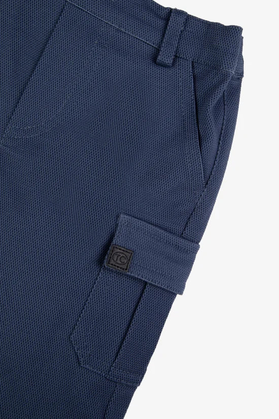 Trousers Indigo cotton piqué