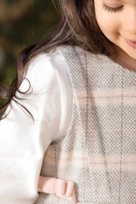 Dress Medium Beige check wool