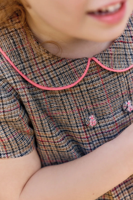 Dress Brown Wool Check