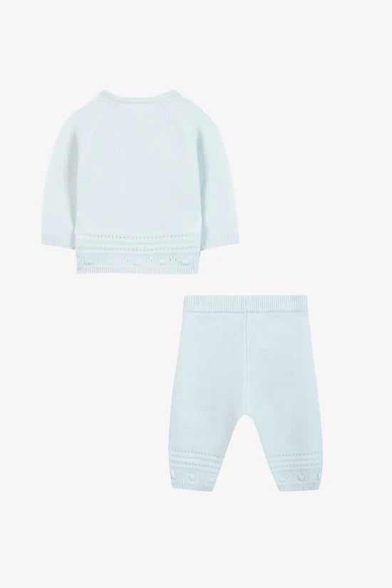 Long outfit Sky blue wool