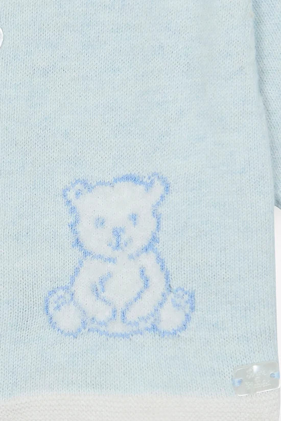 Long outfit Sky-blue cotton with buttons