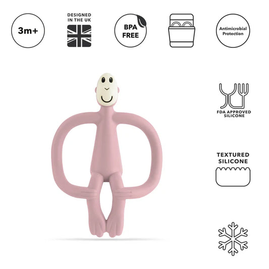 Dusty Pink Original Monkey teething toy