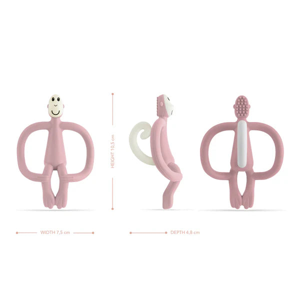 Dusty Pink Original Monkey teething toy
