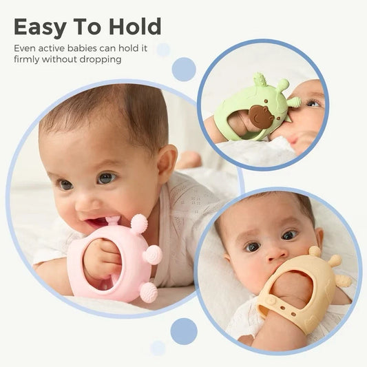 Momcozy - Giraffe Teething Mitt | Yellow