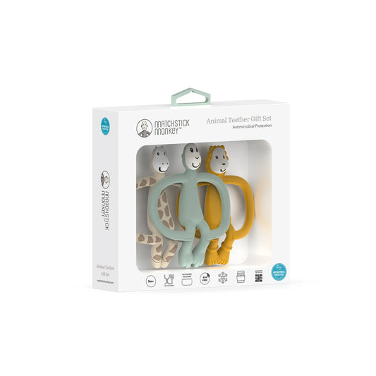 Matchstick Monkey Animal Teether Gift Set