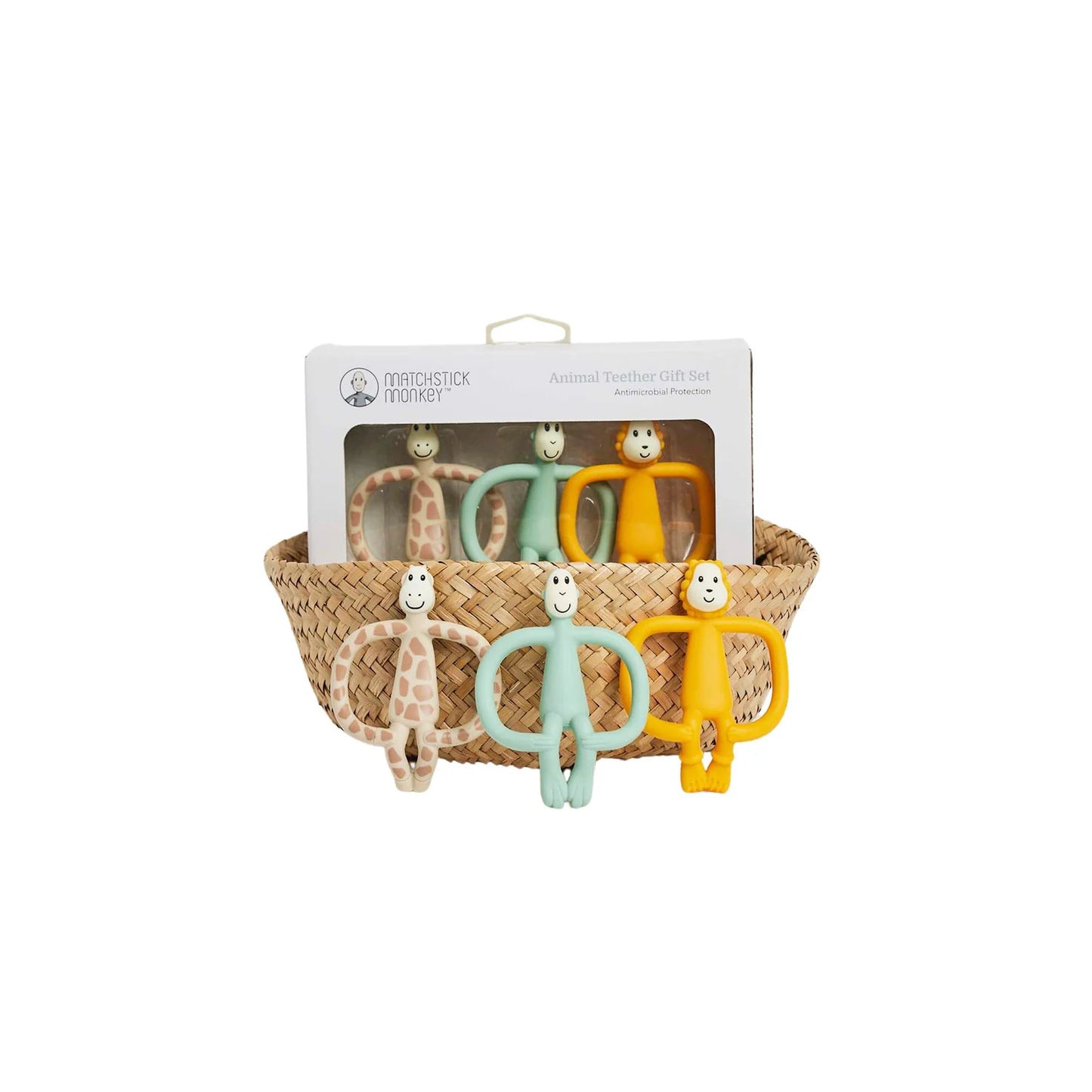Matchstick Monkey Animal Teether Gift Set