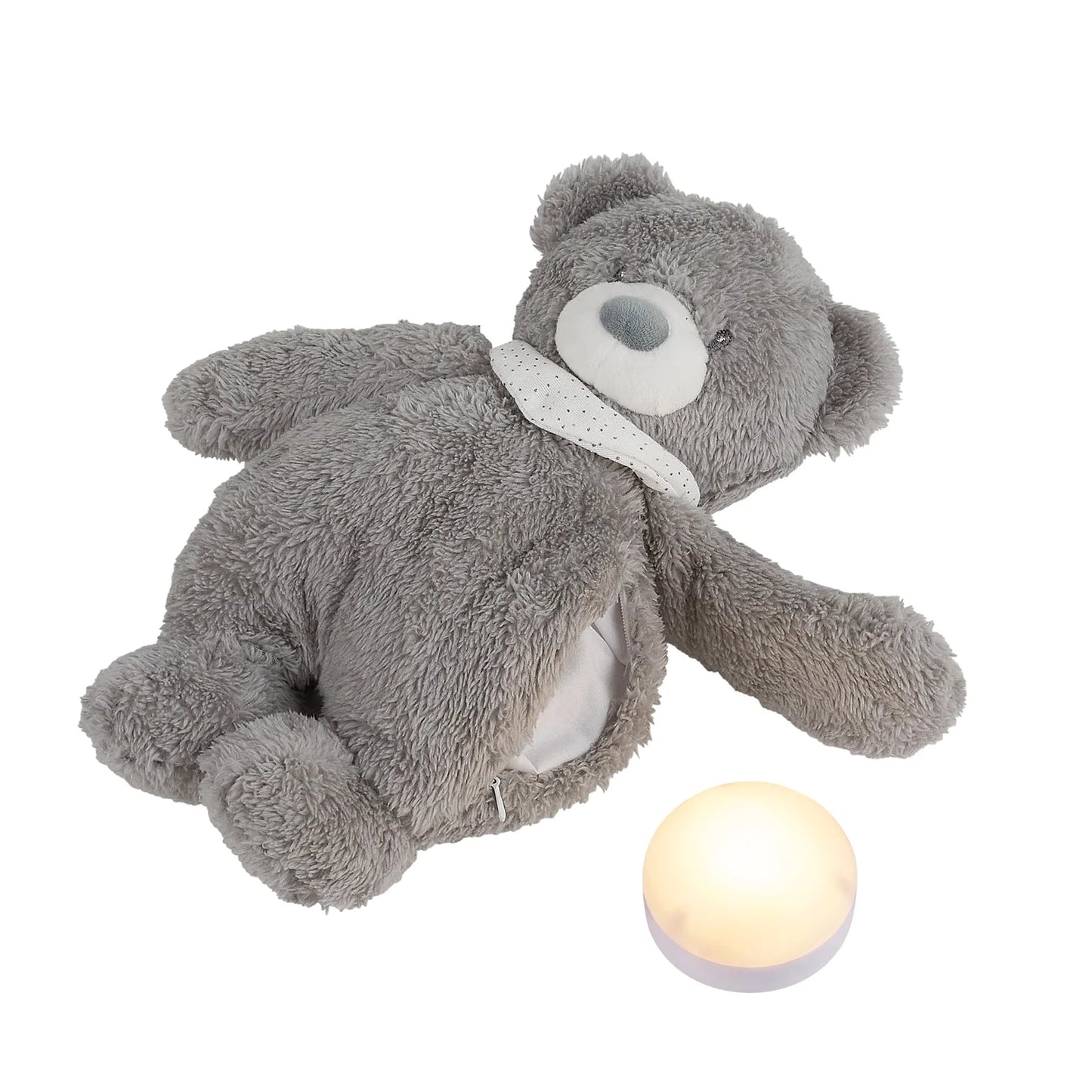 Sleepy Bear cuddly nightlight grey