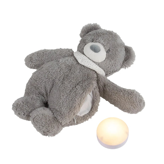 Sleepy Bear cuddly nightlight grey