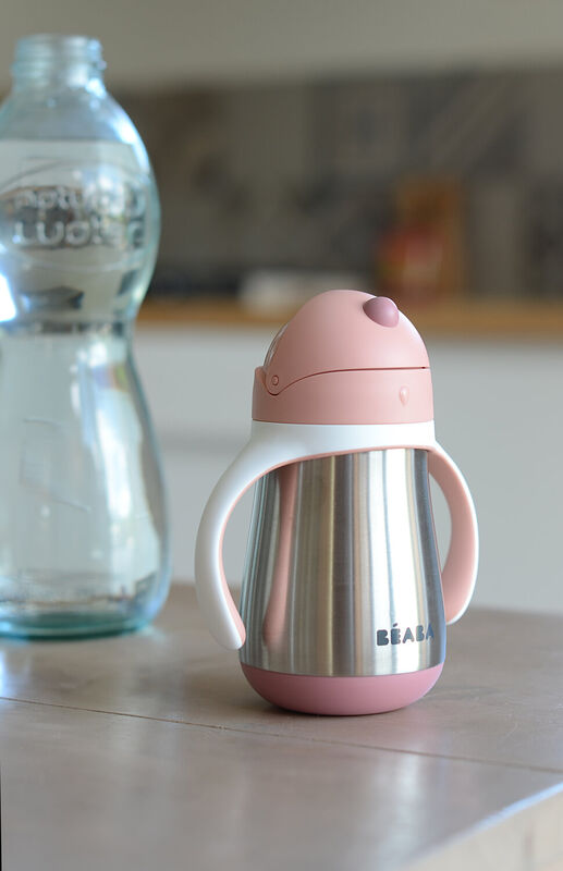 Stainless Steel Straw Cup - pink