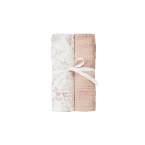 Set of 2 Swaddles - Pink