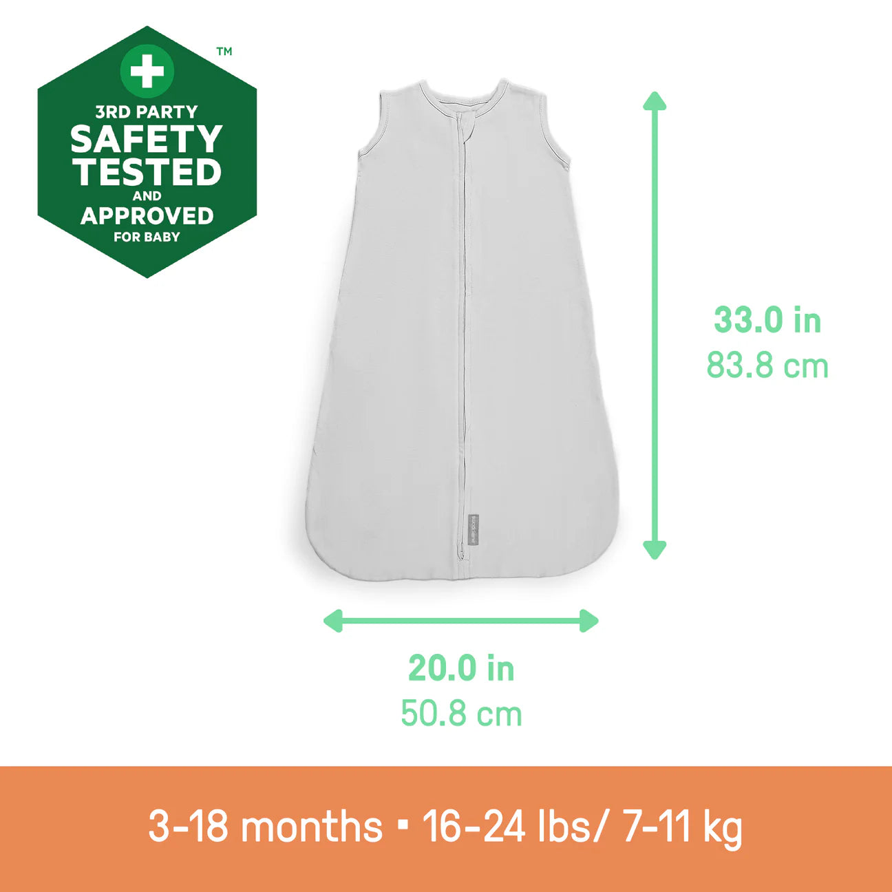 SwaddleMe Night Sack Sleeper Size 3-18 Months, 1pk - Muslin Moss