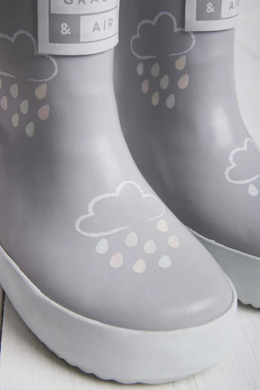 Colour Changing Rainboots -Light Grey