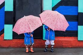 Kids Colour Changing Umbrella - Pink