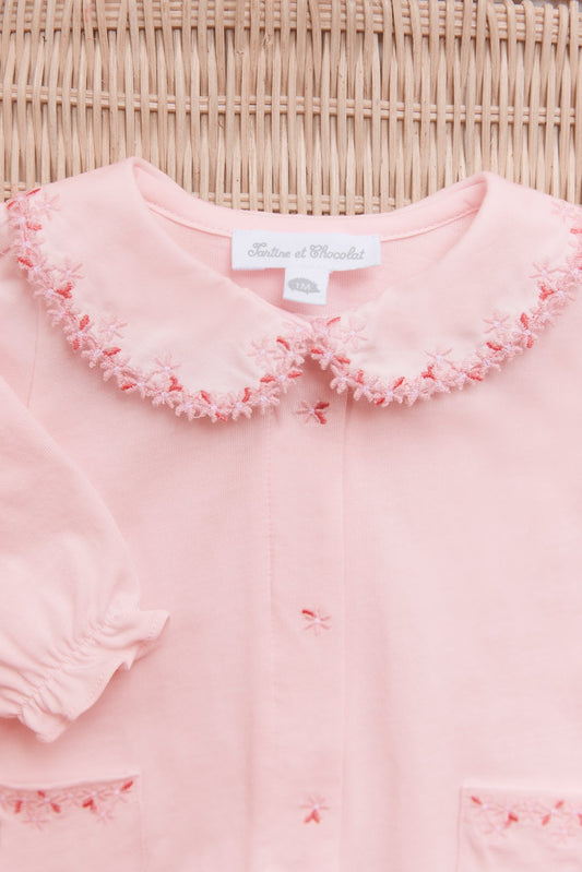 Pajamas
Pale pink cotton Embrodery