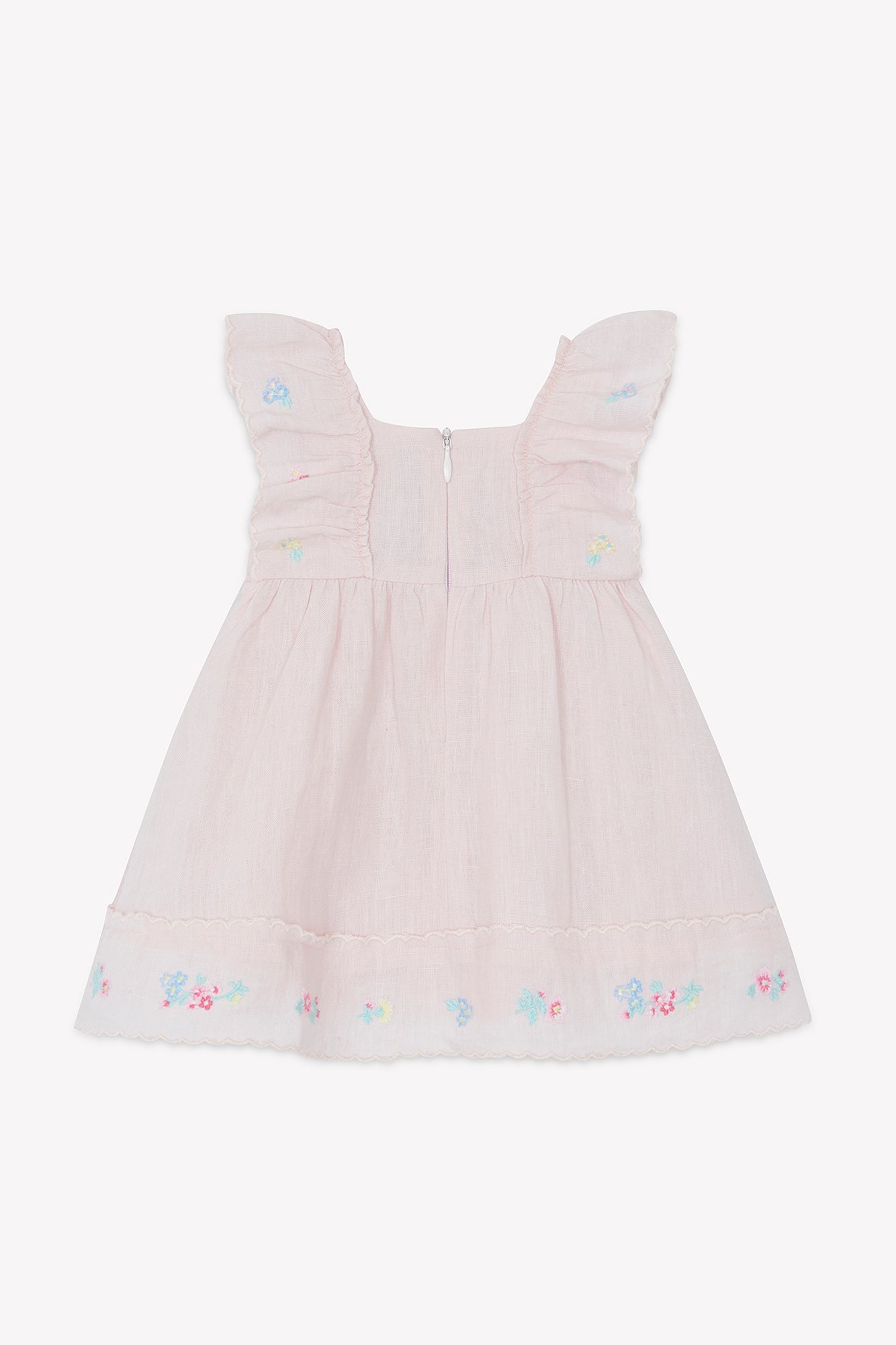 Dress
Pale pink Linen Embroidered