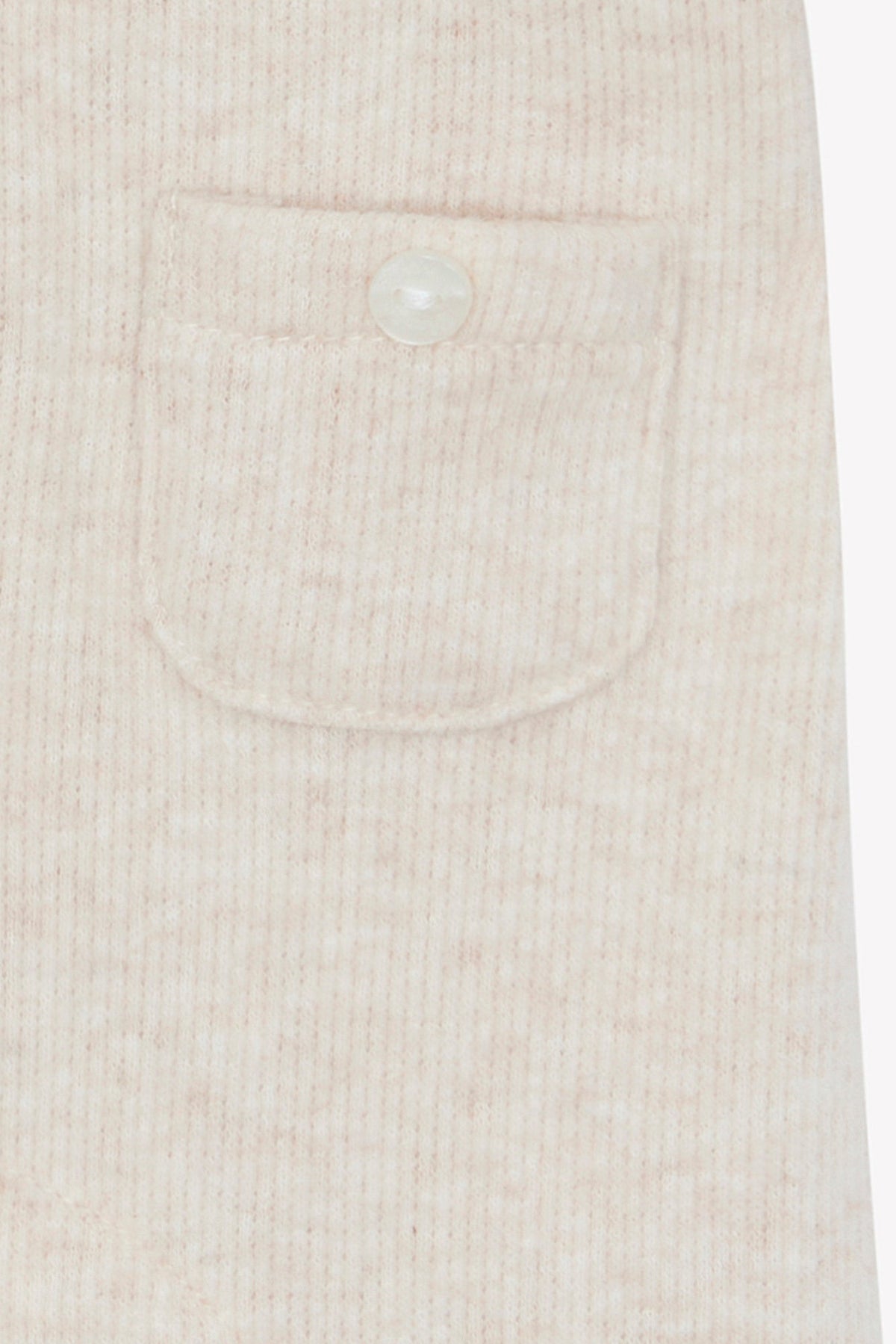 Jumpsuit long
Beige cotton heather Peter pan collar