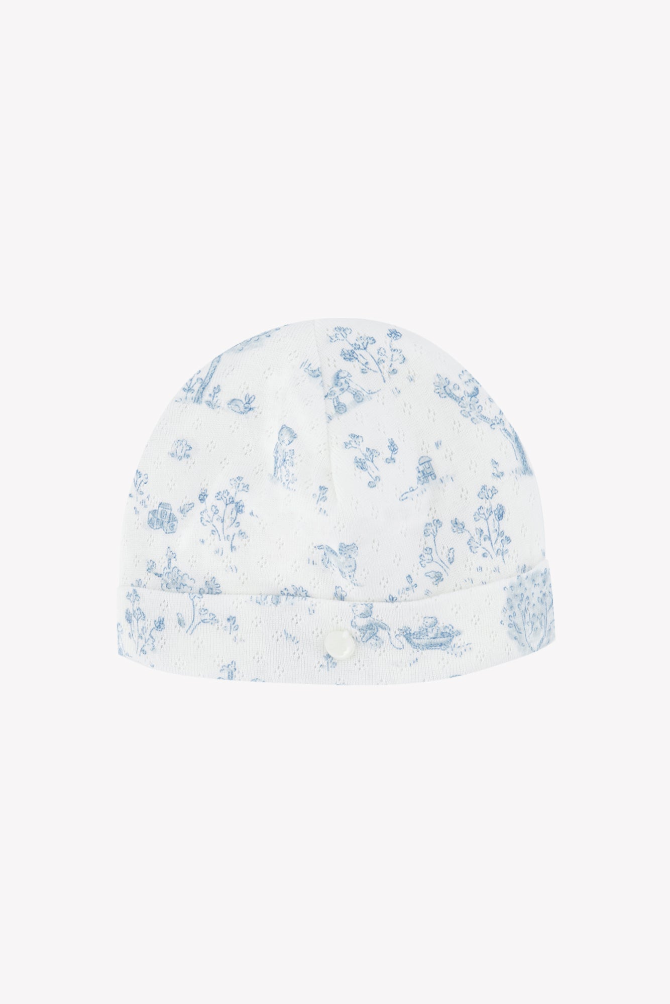 Beanie
Ecru fantasy garden cotton