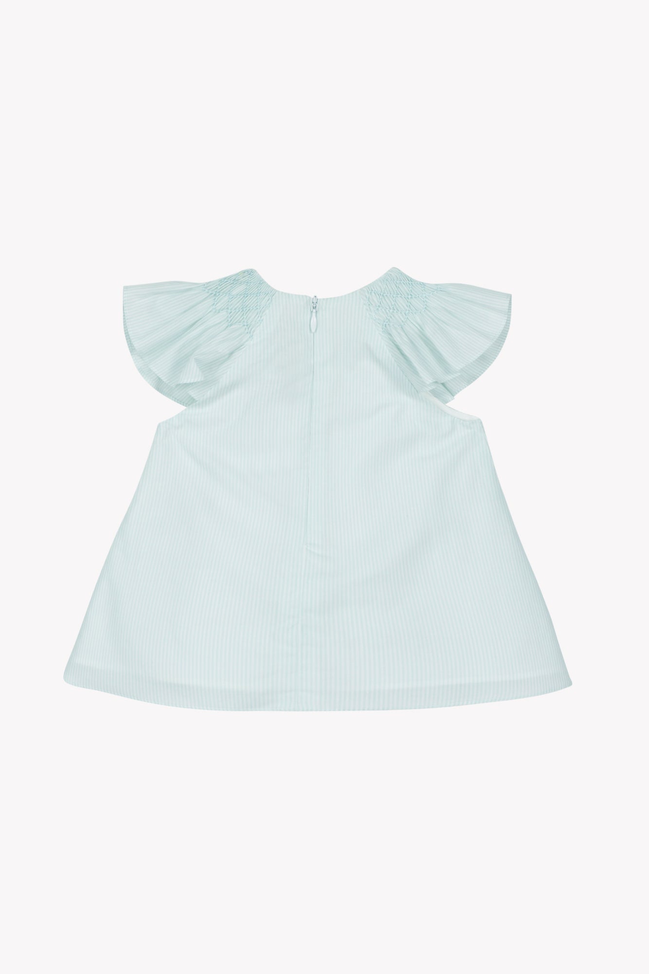Dress
Blue smocked cotton Embrodery