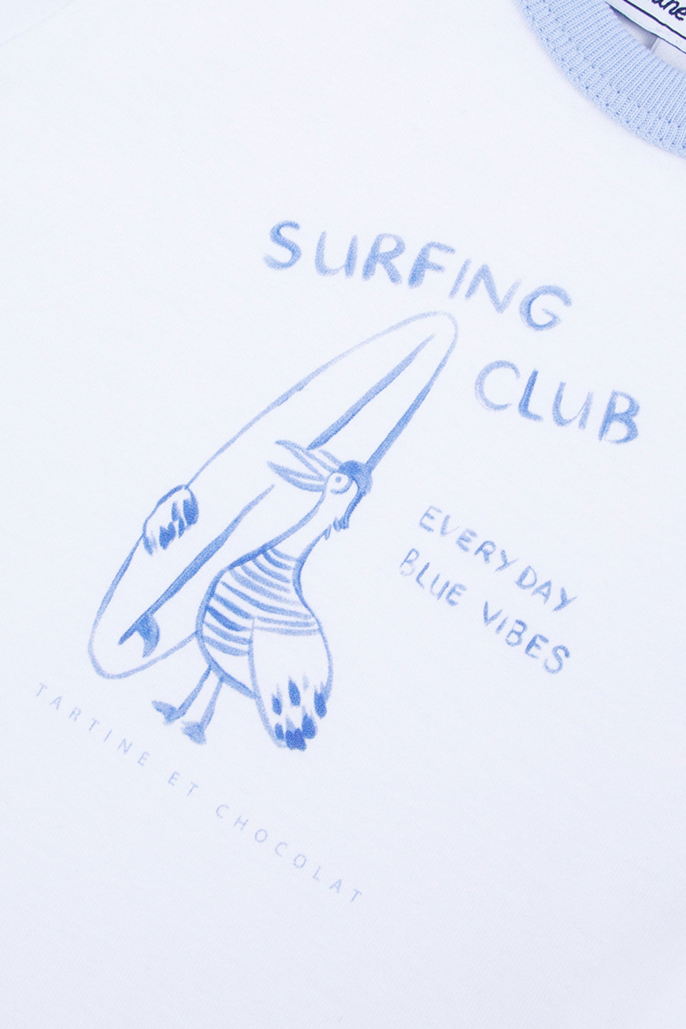 T-shirt - White cotton Illustration seaside