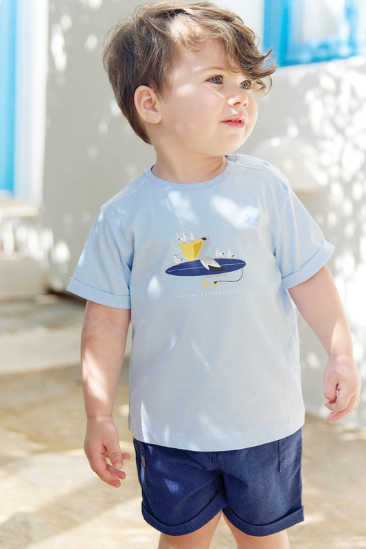 T-shirt
Blue cotton Illustration seaside