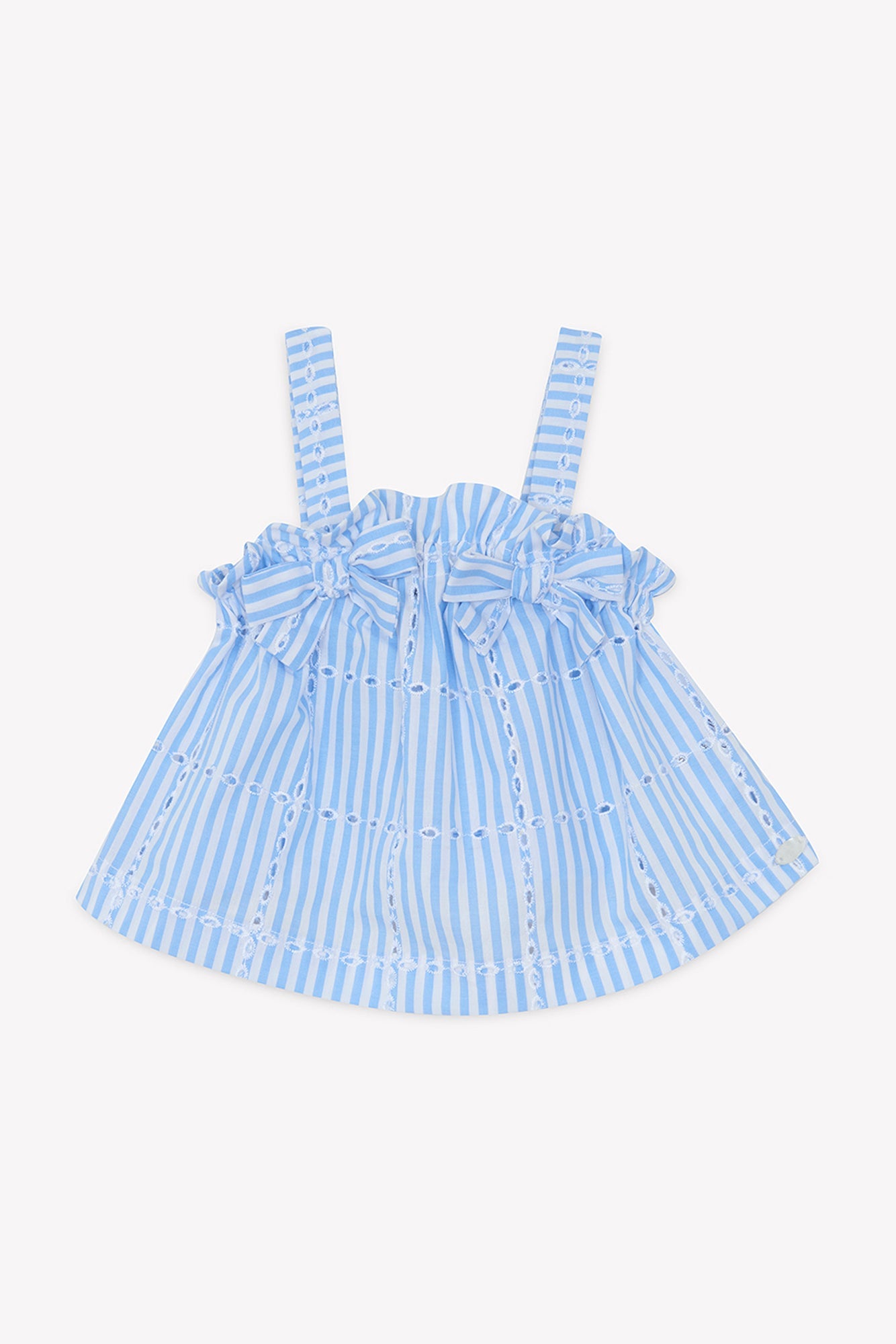Outfit short
Azure cotton Stripes