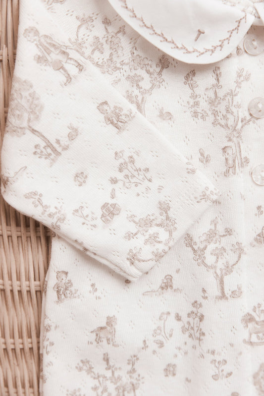 Pajamas
Ecru cotton Print fantasy garden