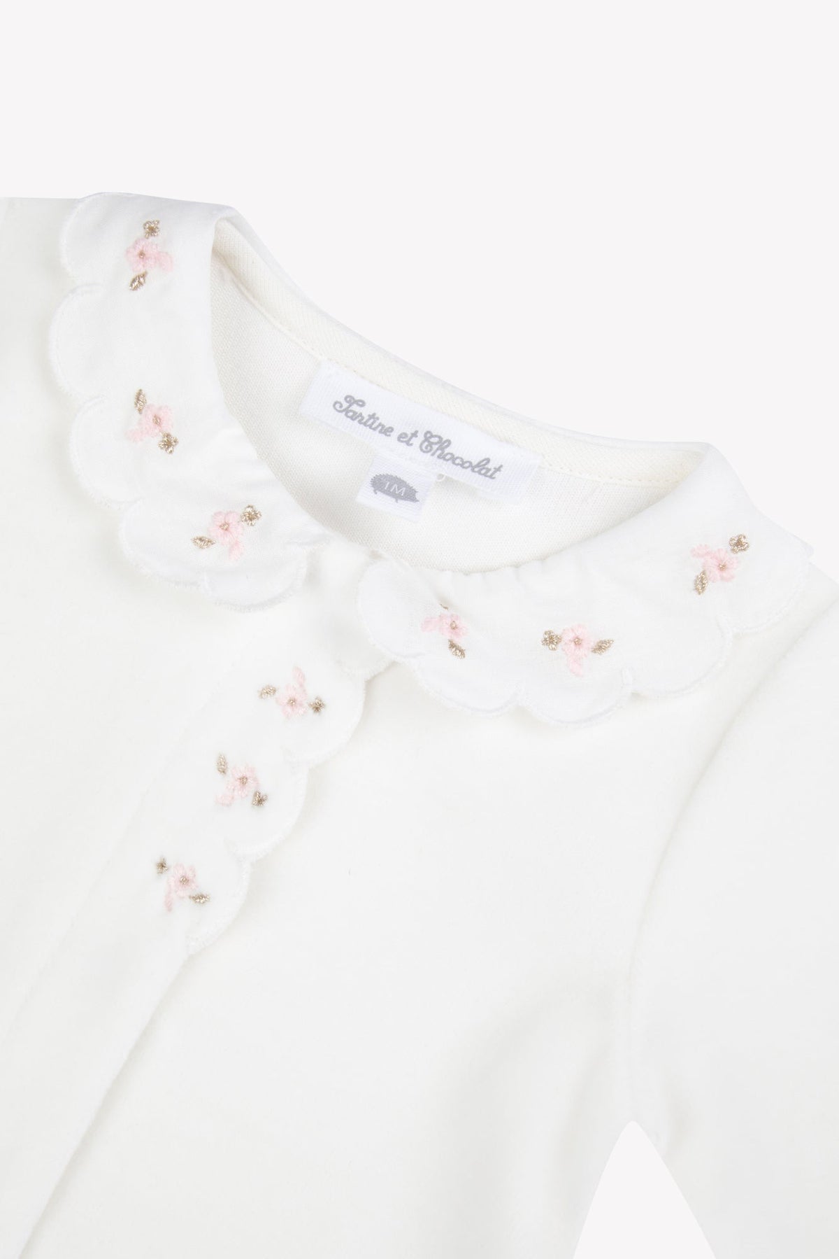 Pajamas
Ecru pale Velvet Peter pan collar Scalloped