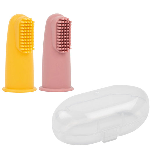 Baby toothbrush set of 2 pieces silicone
