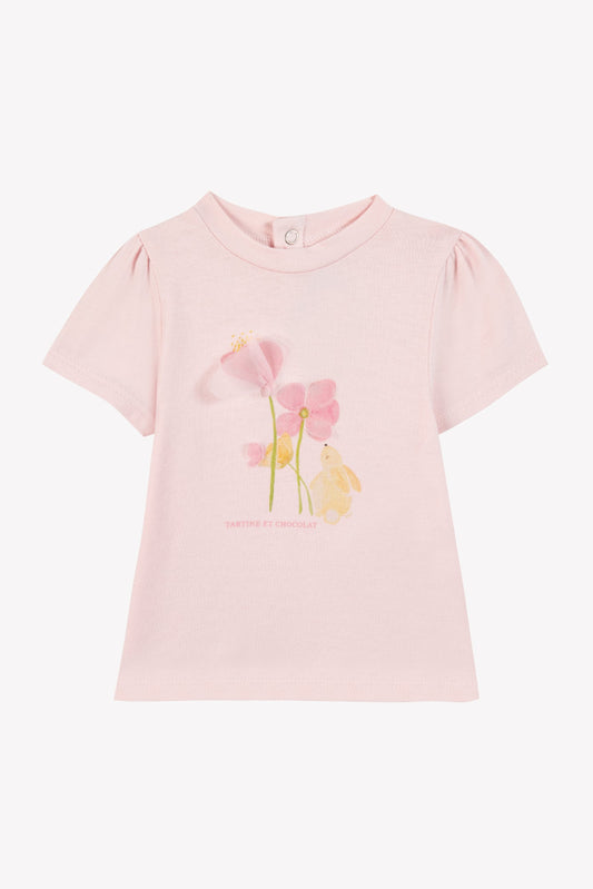 T-shirt
Pale pink Illustration flowers