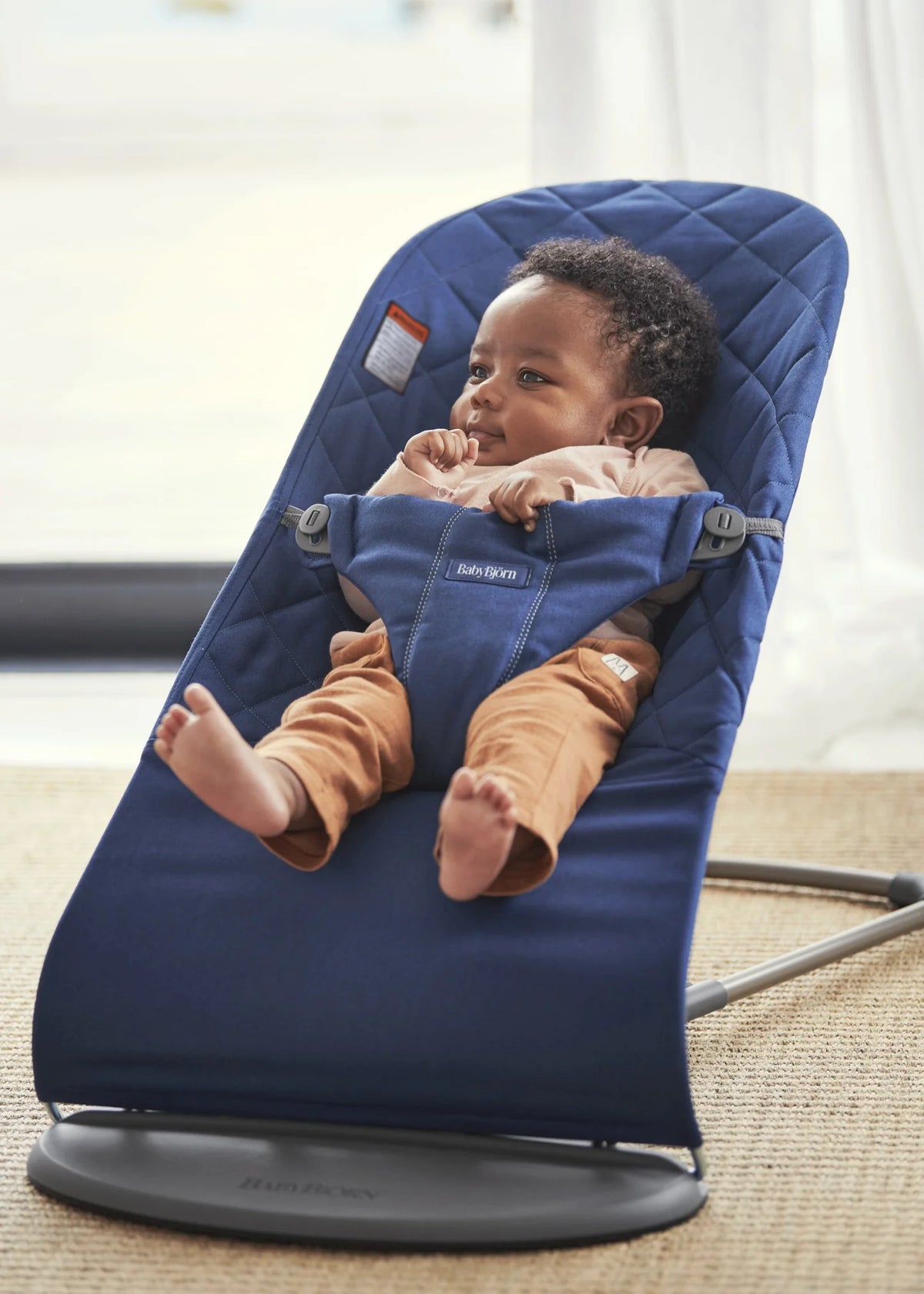 BabyBjörn - Bouncer Bliss | Woven Quilt | Midnight Blue