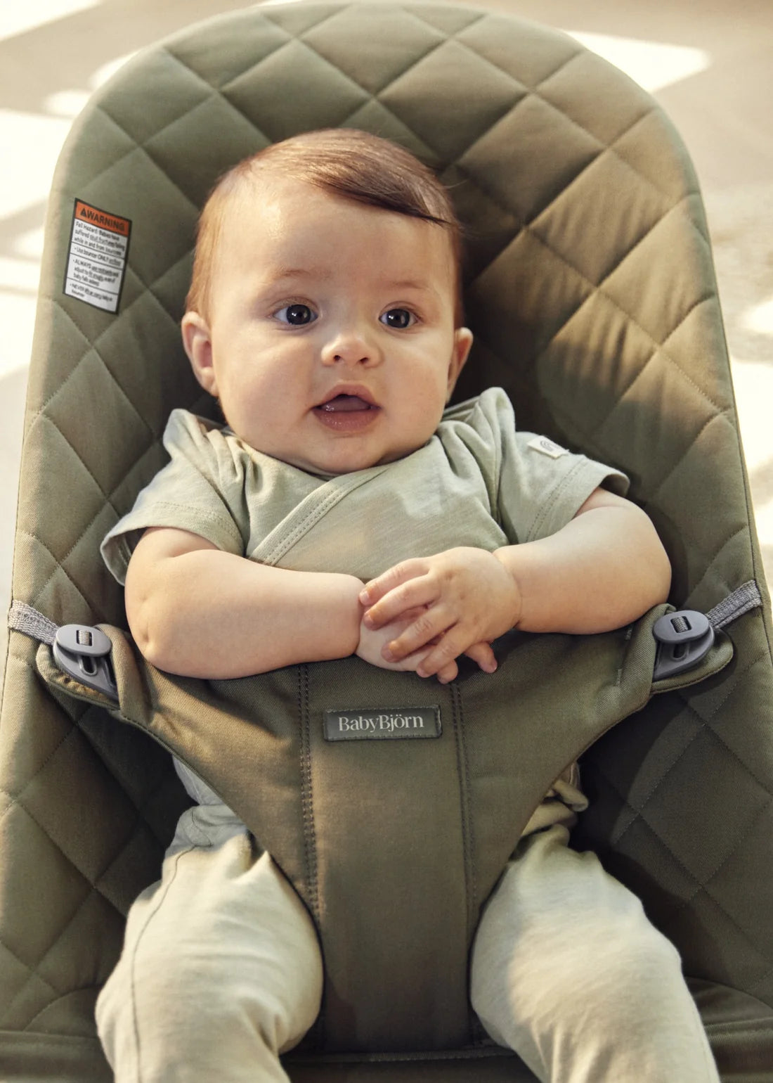 BabyBjörn - Bouncer Bliss | Woven Quilt | Dark Green
