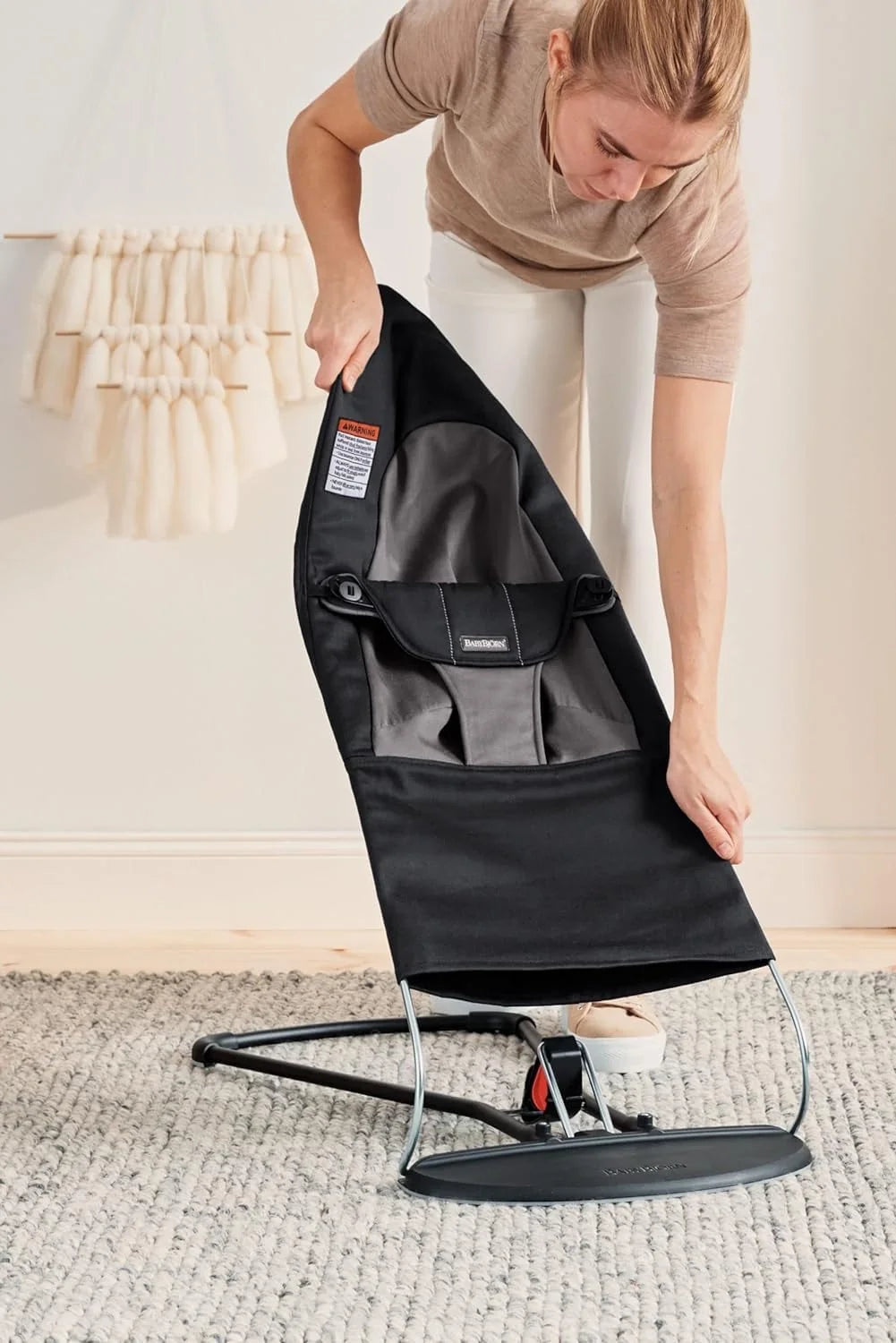 BabyBjörn - Bouncer Balance Soft | Woven | Black / Dark Grey
