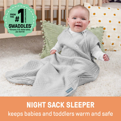 SwaddleMe Night Sack Sleeper Size 3-18 Months, 1pk - Muslin Moss