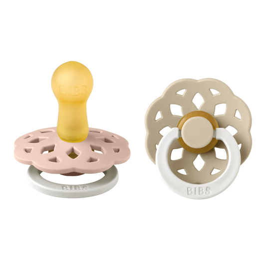 BIBS Boheme 2 PACK Latex Size 1 Blush GLOW/Vanilla GLOW