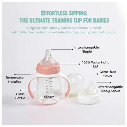 2-in-1 LearningCup Old pink