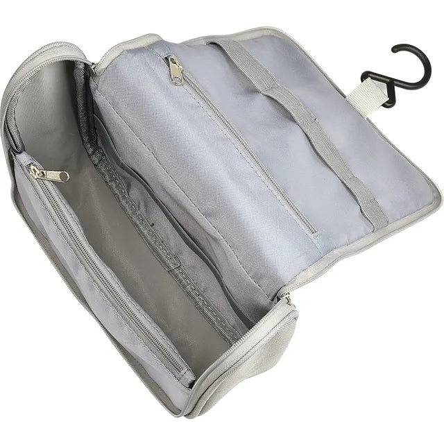Hanging Toiletry Pouch With 9 Accessories -old pink