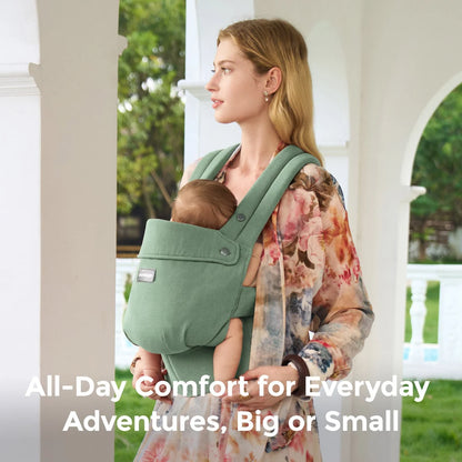 Momcozy - Cotton Linen Baby Carrier | Sage