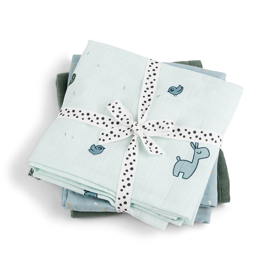Burp cloth 3-pack - Lalee - Blue